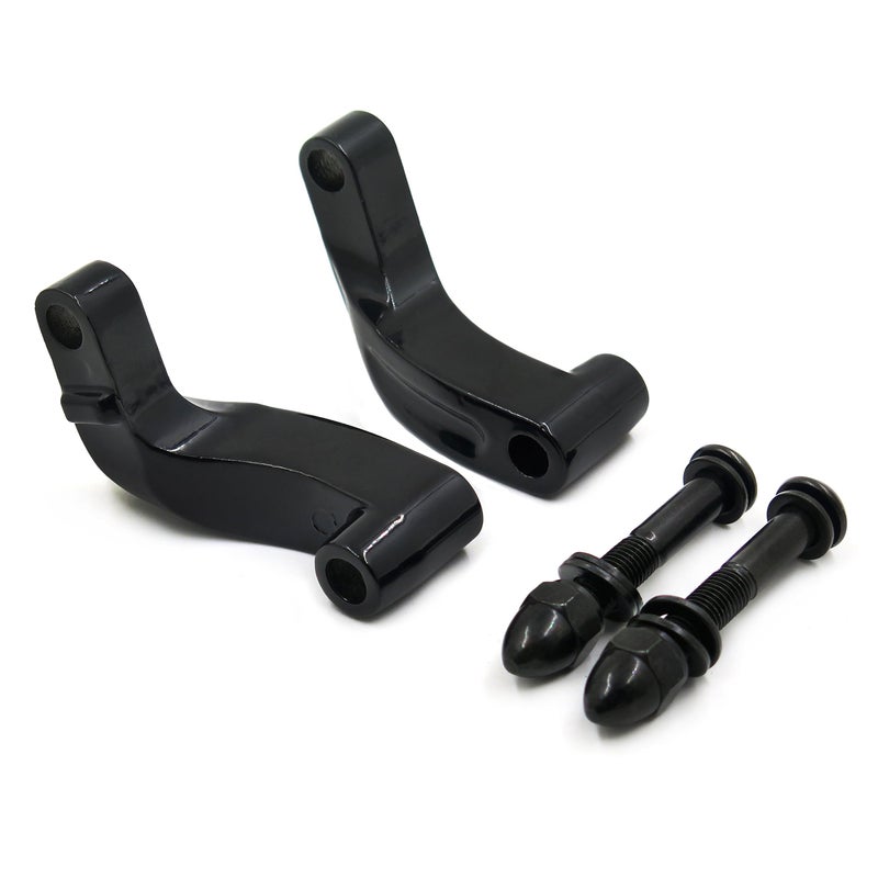SMT-MOTO SMT- Black Aluminum Alloy Mirrors Mount Adapter Compatible With H-D Fat Bob Softail Dyna Cvo Softail Low Rider Motorcycle [P/N: MT387-BK] [B00RNIVMYK] - Image 5